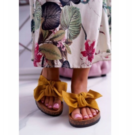 BUGO Women's Slippers With Bow Yellow Randy 2