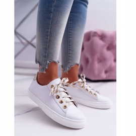Nicole Women's Leather Sneakers White Viss 1