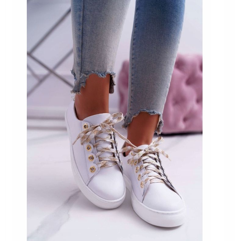 Nicole Women's Leather Sneakers White Viss 2 Nicole Women's Leather Sneakers White Viss 2