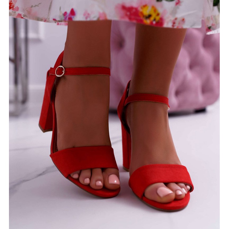 FRBS Women's Sandals Suede Red Baloo 2