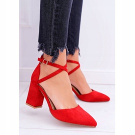 PS1 Women's Pumps On A Heel In Spitz Red Traffic 1