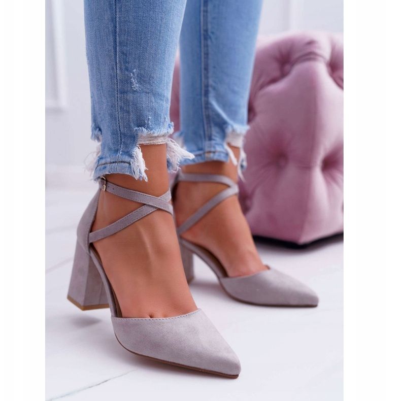 PS1 Women's Pumps On A Heel In Spitz Gray Traffic grey 1