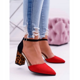 PS1 Women's Pumps On a Heel Leopard Red Ferri brown black 1