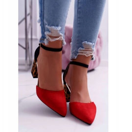 PS1 Women's Pumps On a Heel Leopard Red Ferri brown black 2