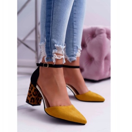 PS1 Women's Pumps On A Heel Leopard Yellow Ferri brown black multicolored 2