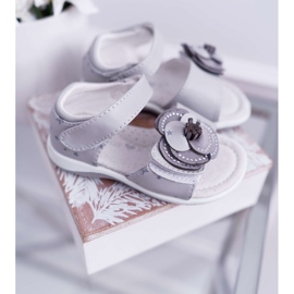 EVE Children's Sandals With Velcro For Girls Gray Flamenco grey 2