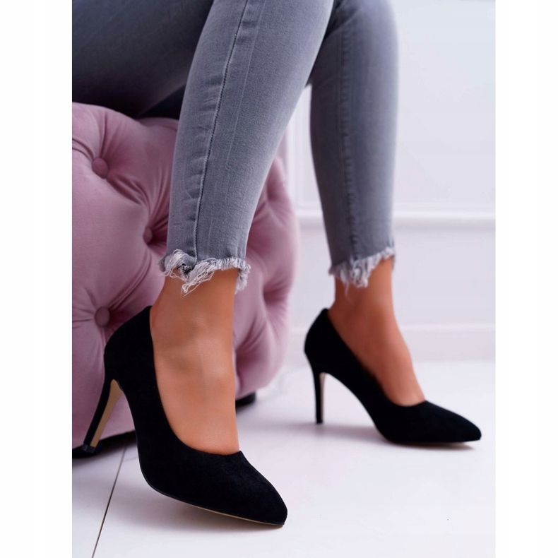 EVE Women's Stilettos Suede In Spitz Black Kiss Me 2 EVE Women's Stilettos Suede In Spitz Black Kiss Me 2