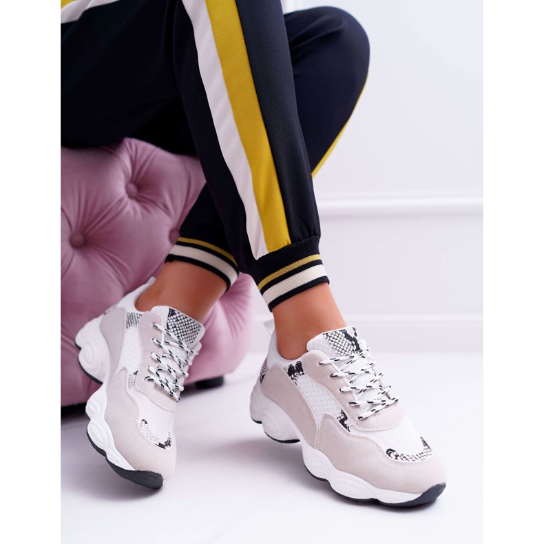 NFR Women's Sport Shoes Suede White Snake Skin Lollipop grey 1 NFR Women's Sport Shoes Suede White Snake Skin Lollipop grey 1