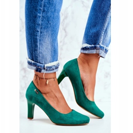 Women's Pumps Sergio Leone Green Suede Orsola 2