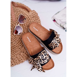 Women's slippers Vices Black Leopard 6275 1