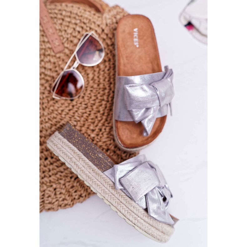 Women's Slippers Vices Silver 6275 grey 2