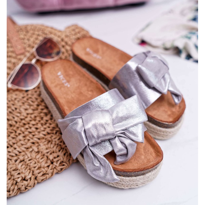Women's Slippers Vices Silver 6275 grey 1