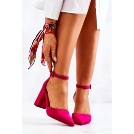 SEA Women's Pumps On Heel Suede Fuchsia Harye pink 1