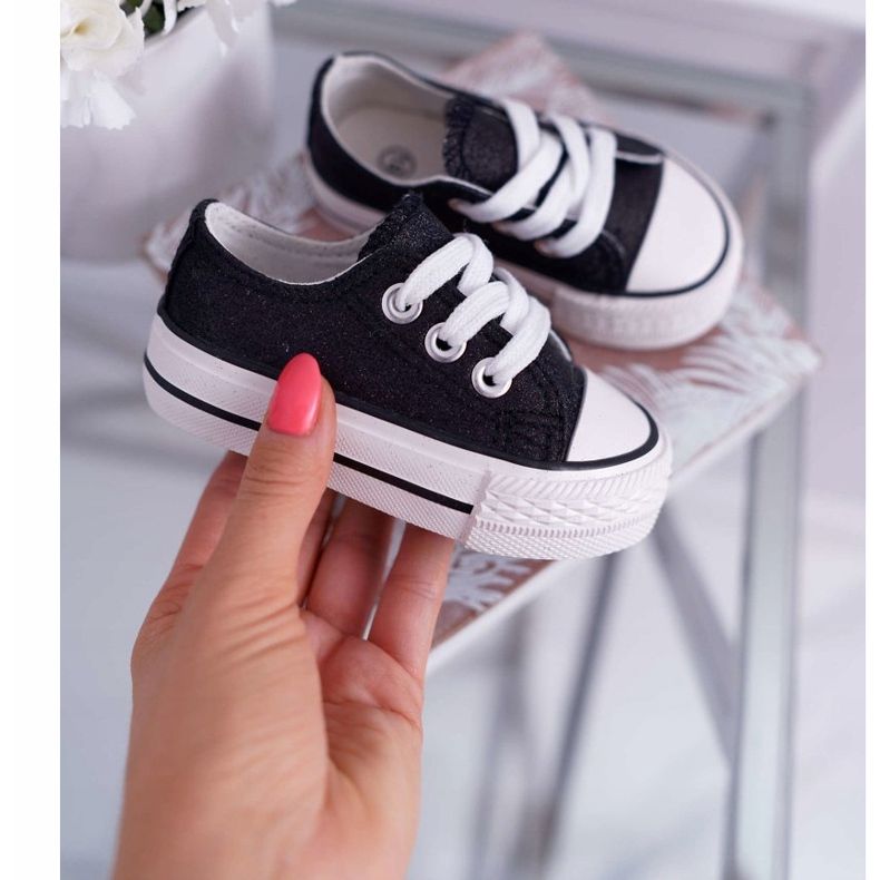 FRROCK Children's Black Brocade Sneakers Misty 2 FRROCK Children's Black Brocade Sneakers Misty 2