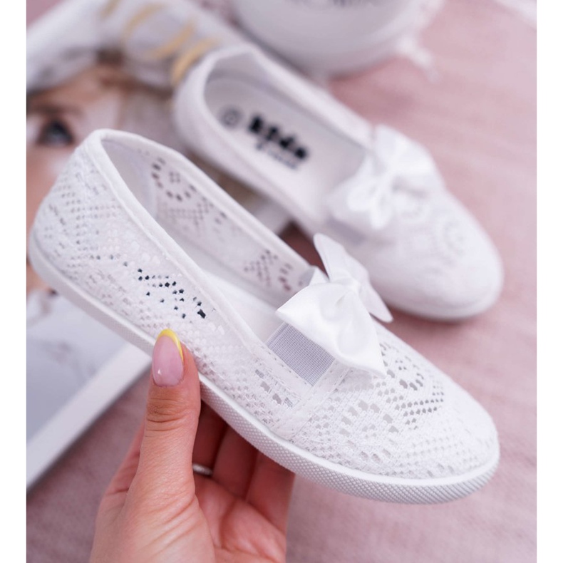 EVE Children's White Lace Dudi Sneakers 1