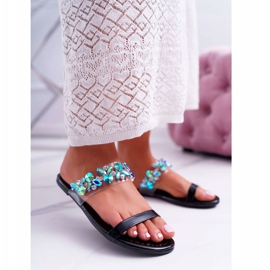 Women's Slippers Lu Boo Elegant With Black Elementary Cubic Zirconia 1