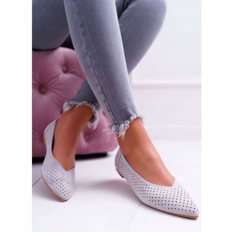 Women's Ballerinas Lu Boo Openwork Gray Dessert grey 1