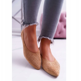 Women's Ballerinas Lu Boo Openwork Camel Dessert brown 2