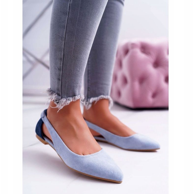 Lu Boo Ballerina In Spitz Blue Suede Better 1