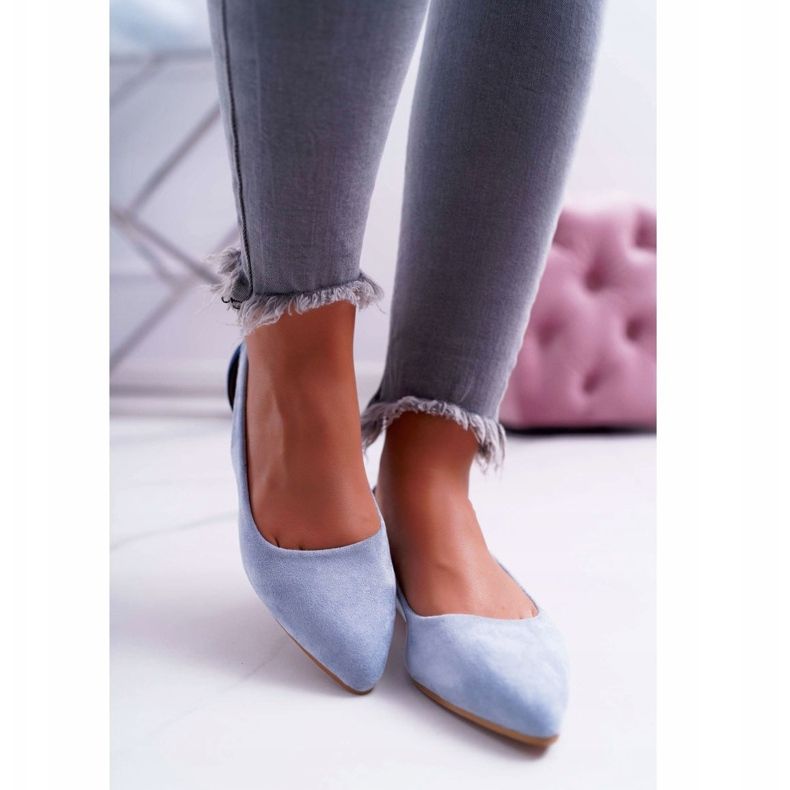 Lu Boo Ballerina In Spitz Blue Suede Better 2
