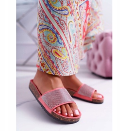 PS1 Women's Slippers On Cork With Coral Crystals pink 1