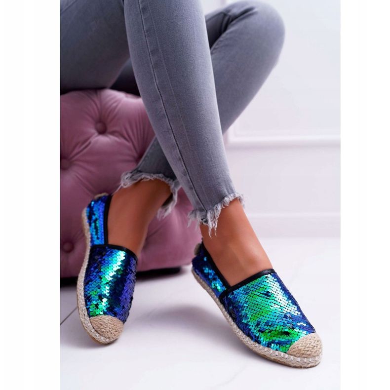 Women's Espadrilles Lu Boo Green Sequins Destino 1