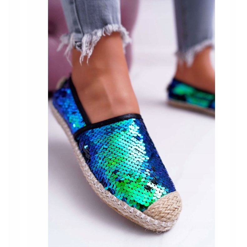 Women's Espadrilles Lu Boo Green Sequins Destino 2