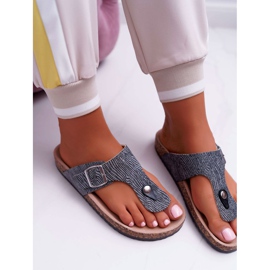 EVE Women's Slippers Dark gray Baisan flip-flops grey 1