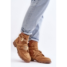 Lu Boo Suede Cut Out Boots Camel Rock Girl brown 1