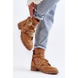 Lu Boo Suede Cut Out Boots Camel Rock Girl brown 2