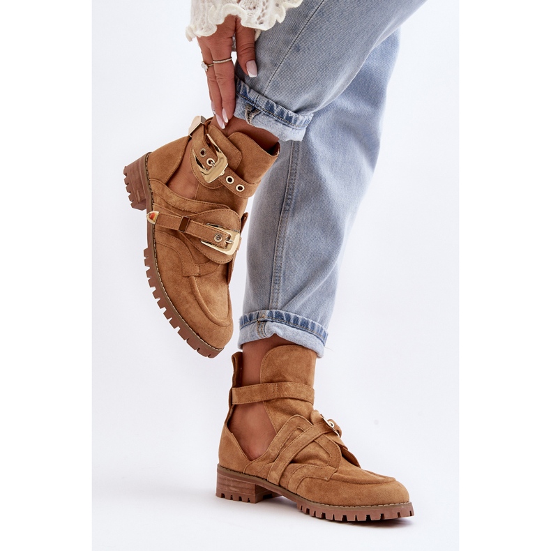 Lu Boo Suede Cut Out Boots Camel Rock Girl brown 2 Lu Boo Suede Cut Out Boots Camel Rock Girl brown 2