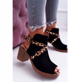 Women's Sandals On High Heel Lu Boo Black 318-30 Fiode 1