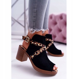 Women's Sandals On High Heel Lu Boo Black 318-30 Fiode 2