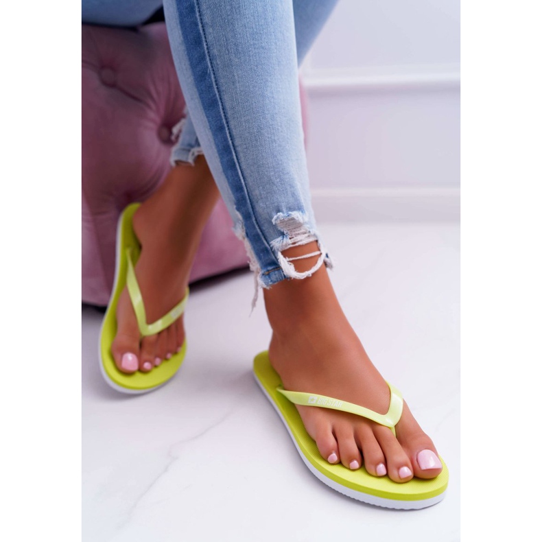 Women's Slippers Flip-flops Big Star Neon Lime AA274A129 green 1 Women's Slippers Flip-flops Big Star Neon Lime AA274A129 green 1