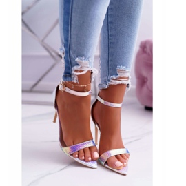 Women's Sandals On A High Heel Lu Boo Opalescent Petrol Debbi multicolored pink 2