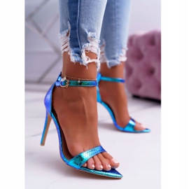 Women's Sandals On A High Heel Lu Boo Iridescent Green Debbi multicolored 1