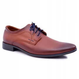 Mario Boschetti Elegant Leather Men's Brogues in Brown Menelaos 1