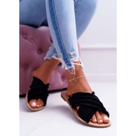 Women's Material Slippers Vices 7269 Black Jamen 1