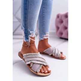 Women's Material Slippers Vices 7269 Beige Jamen 1