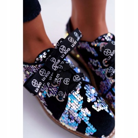 Women's Brogues Lu Boo Silver Sequins Moonlight black multicolored 1