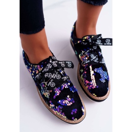 Women's Brogues Lu Boo Violet Sequins Moonlight black multicolored 2