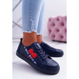 Women's Sneakers Big Star Navy Blue with a heart EE274258 1