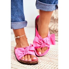BUGO Women's Slippers On Cork Neon Fuchsia Wendy pink 1