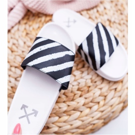 Aynna Women's White Slippers black 1