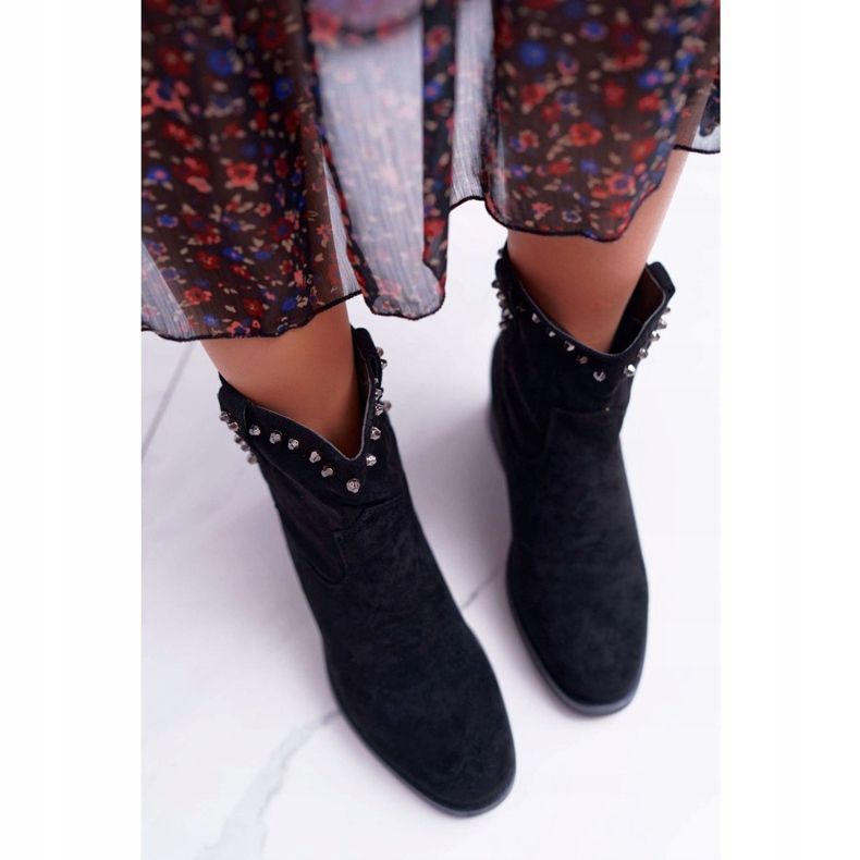 SEA Women's Boots On Wedge Flat Heel Warm Over The ankle Black Deminis 2