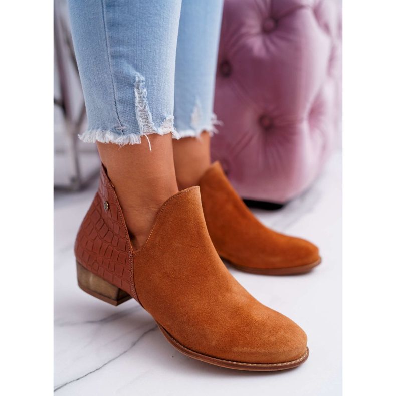 Women's Flat Boots Maciejka Autumn Leather Red 04091-29 brown 1 Women's Flat Boots Maciejka Autumn Leather Red 04091-29 brown 1