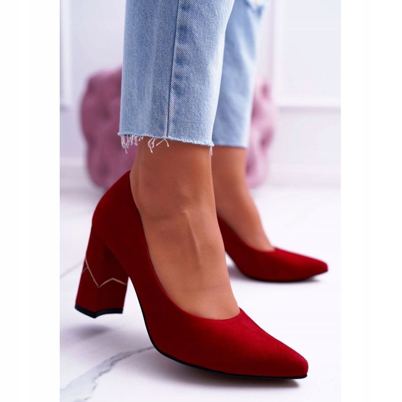 Laura Messi Women's Pumps Suede Red 2050 Tiffany 1