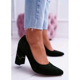 Women's Pumps Laura Messi Suede Olive 2050 Tiffany green 1