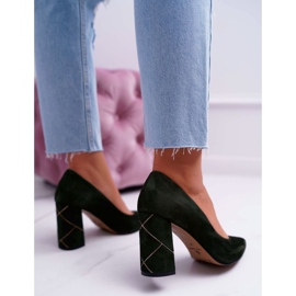 Women's Pumps Laura Messi Suede Olive 2050 Tiffany green 2
