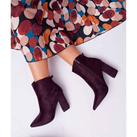EVE Women's Boots On a Heel In Spitz Suede Violet Summe 2